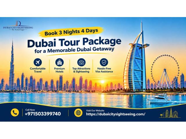 Book 3 Nights 4 Days Dubai Tour Package for a Memorable Dubai Getaway