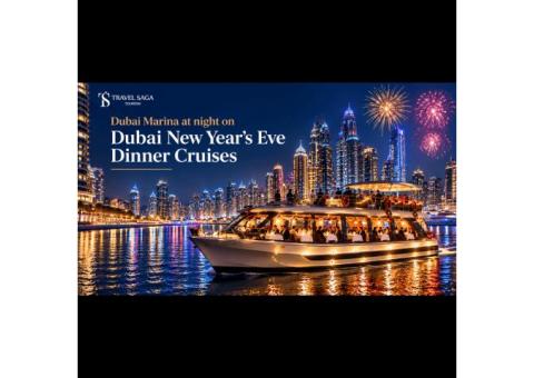 Dubai Marina at night on Dubai New Year’s Eve Dinner Cruises
