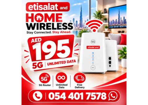 Etisalat Home wifi internet connection