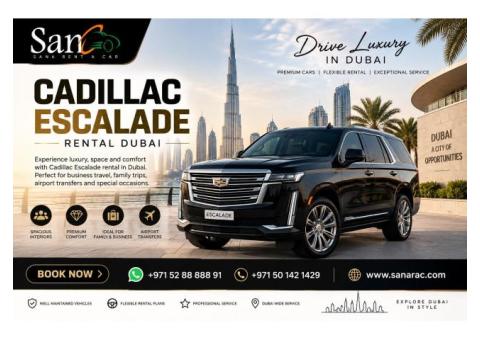 Book Your Cadillac Escalade Luxury SUV Rental Dubai