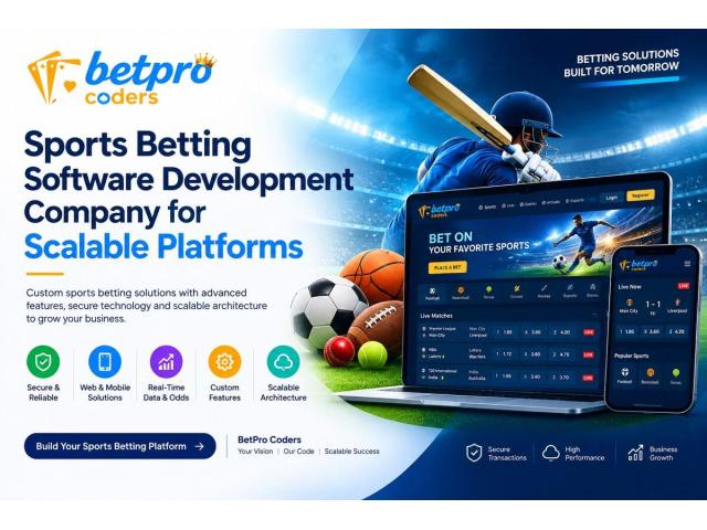 Sports Betting Software Development Company for Scalable Platforms