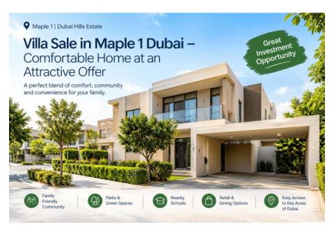 Villa Sale in Maple 1 Dubai – Comfortable Home at an Attractive Offer