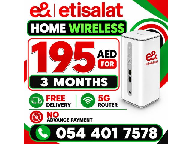 • Etisalat 5G Router Plug & Play • Dual-Band WiFi • Home Wireless