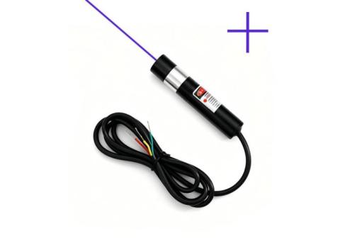 High Precision TTL Modulation 405nm Violet Cross Line Laser Module for Industrial Processing