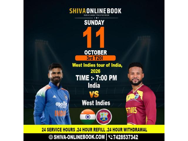 India vs West Indies 3rd T20I 2026: Cricket Coverage on Shiva Online ID