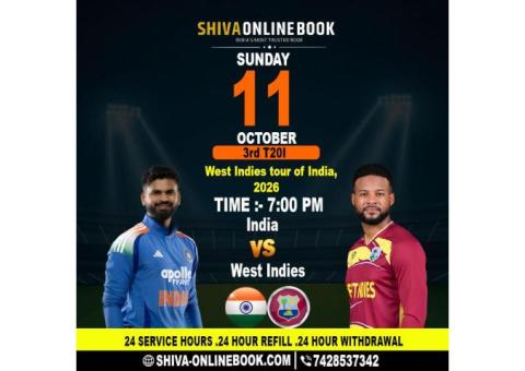 India vs West Indies 3rd T20I 2026: Cricket Coverage on Shiva Online ID