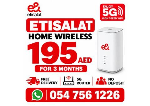 Etisalat home wifi 15% discount for all customers