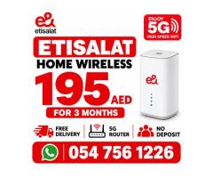 Etisalat home wifi 15% discount for all customers