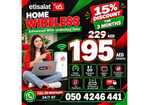Etisalat home wireless 15% discount | Free delivery