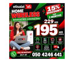 Etisalat home wireless 15% discount | Free delivery