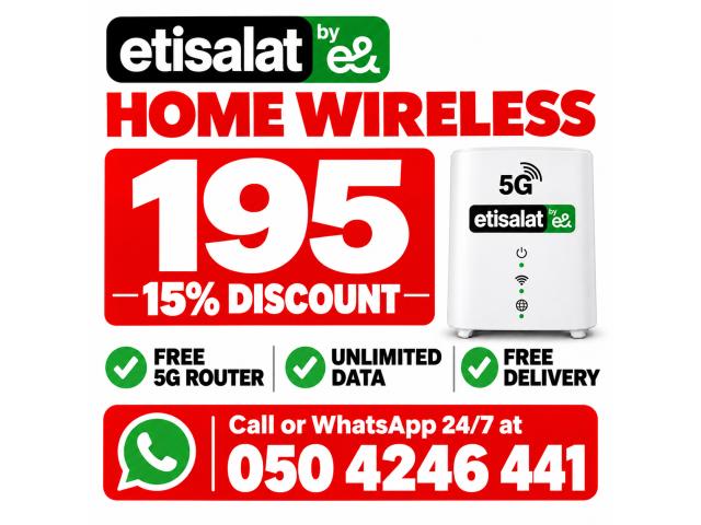Etisalat home wireless 15% discount | Free delivery