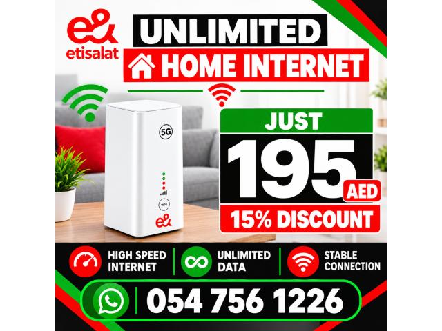 Etisalat home wifi 15% discount for all customers