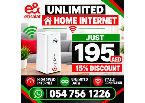 Etisalat home wifi 15% discount for all customers