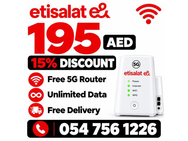 Etisalat home wifi internet service | Free delivery | Unlimited data