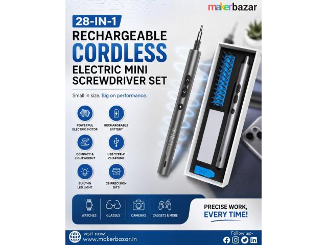 28-in-1 Rechargeable Electric Screwdriver for Easy Repairs