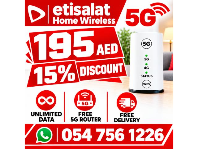 1mEtisalat home wifi 15% discount for all customers