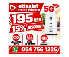 1mEtisalat home wifi 15% discount for all customers