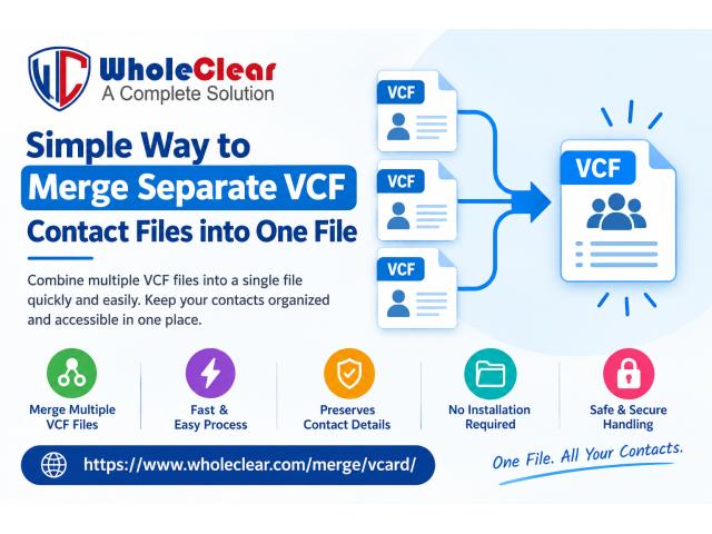 Simple Way to Merge Separate VCF Contact Files into One File