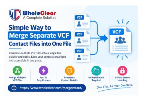 Simple Way to Merge Separate VCF Contact Files into One File