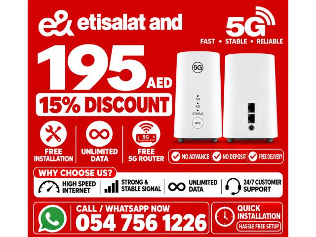 Original Etisalat Home Wireless 5G Router - Box & Accessories Included