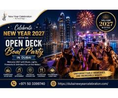 Celebrate New Year 2027 with an Open Deck Boat Party in Dubai