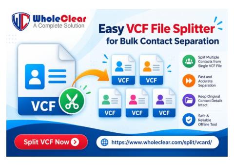 Easy VCF File Splitter for Bulk Contact Separation