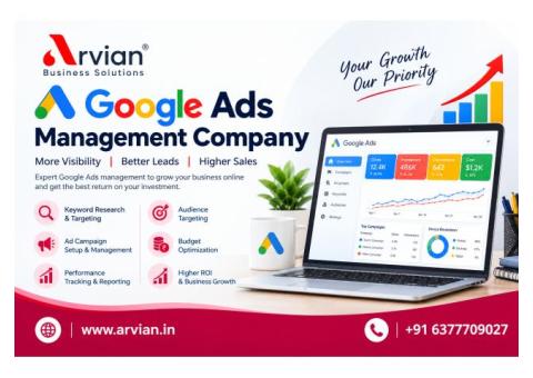 Google Ads Management Company for Business Growth