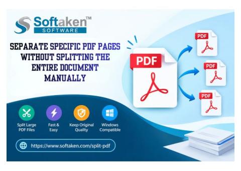 Separate Specific PDF Pages Without Splitting the Entire Document Manually